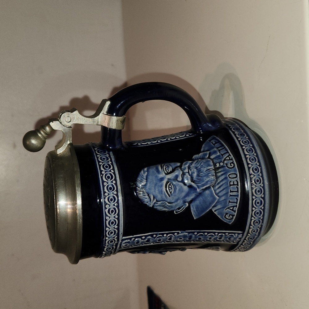 Vintage 1973 Marzi & Remy cobalt series German beer stein with lid